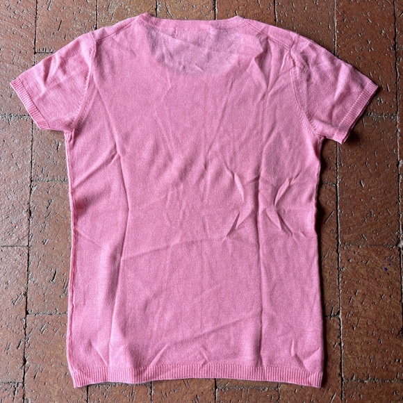 Uniqlo pink cashmere t shirt, size Medium - Picture 3 of 3